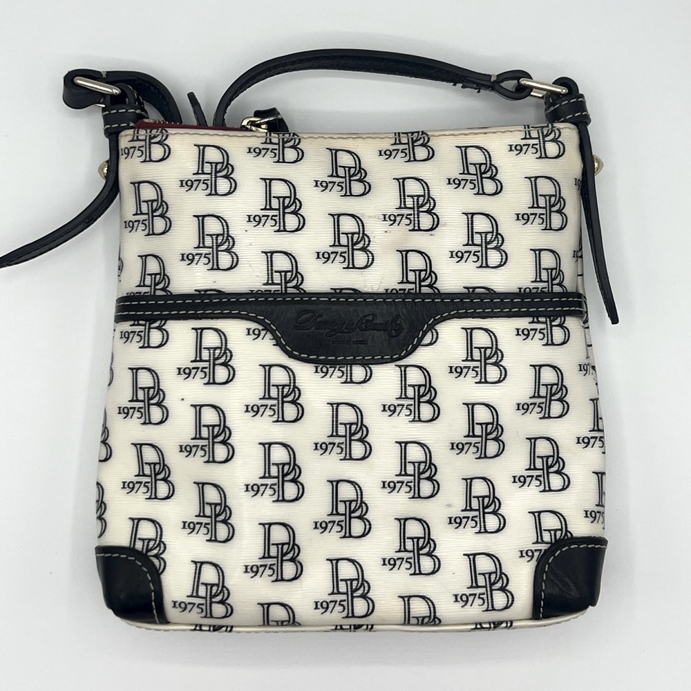 Dooney & Bourke Signature White/Black Crossbody Bag